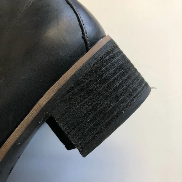 Korks by Korks-Ease Black Leather Tea Ankle Boots 9.5M - Picture 13 of 14
